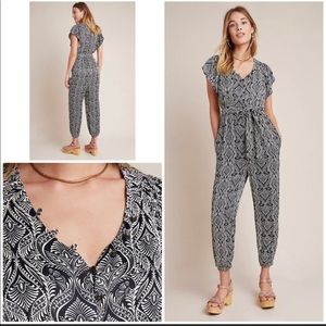 Anthropologie Zadie Satin Jumpsuit 8 petite new nwt